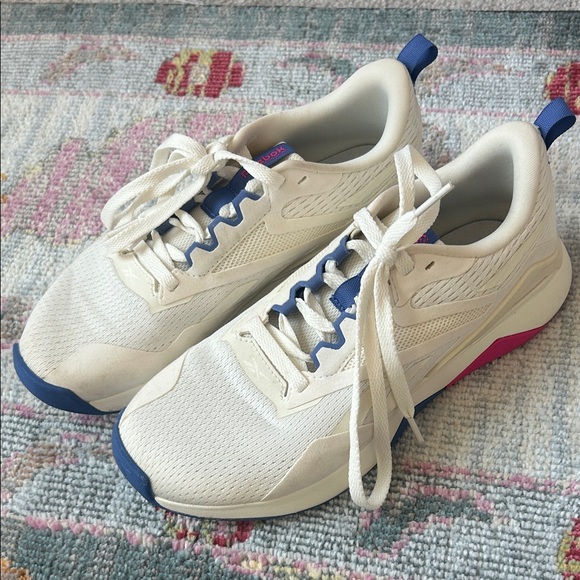 Reebok Shoes - Reebok Nanoflex TR 2 training shoes in a white, blue, and pink size 8
